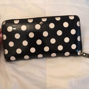 Kate Spade Polka dot Wallet ~ used condition
